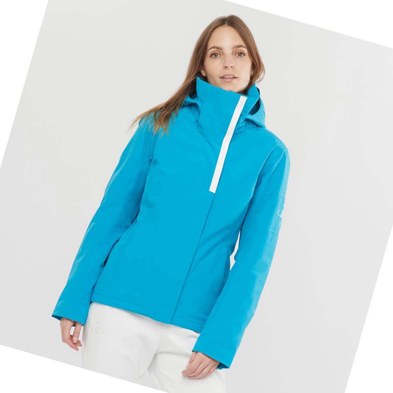 Vestes De Ski Salomon SPEED Femme Bleu | FCSGAYE-60