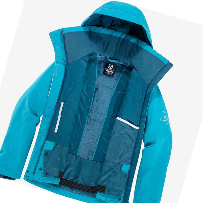 Vestes De Ski Salomon SPEED Femme Bleu | FCSGAYE-60