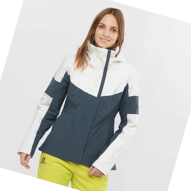 Vestes De Ski Salomon SPEED Femme Grise | JQXCIEK-36