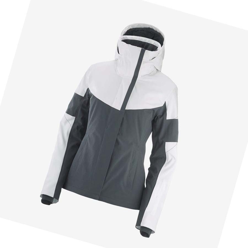 Vestes De Ski Salomon SPEED Femme Grise | JQXCIEK-36