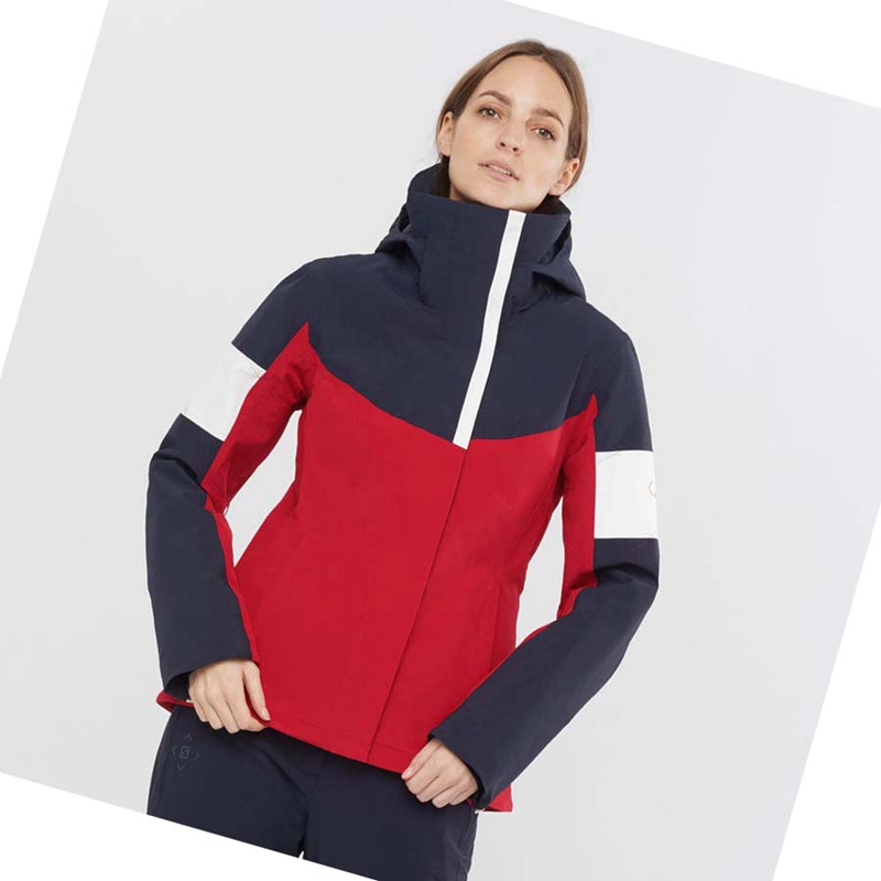 Vestes De Ski Salomon SPEED Femme Rouge | FGVBTEC-71