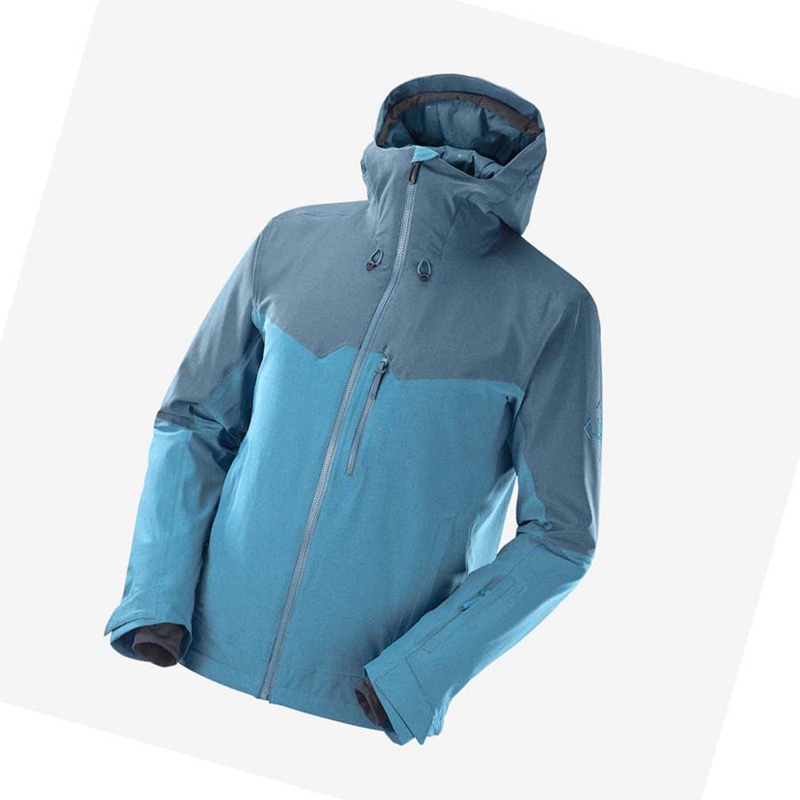 Vestes De Ski Salomon UNTRACKED Homme Bleu | CXFZYNU-42