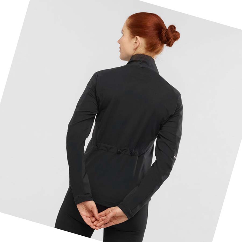 Vestes Salomon AGILE SOFTSHELL Femme Noir | NAQBHOS-75