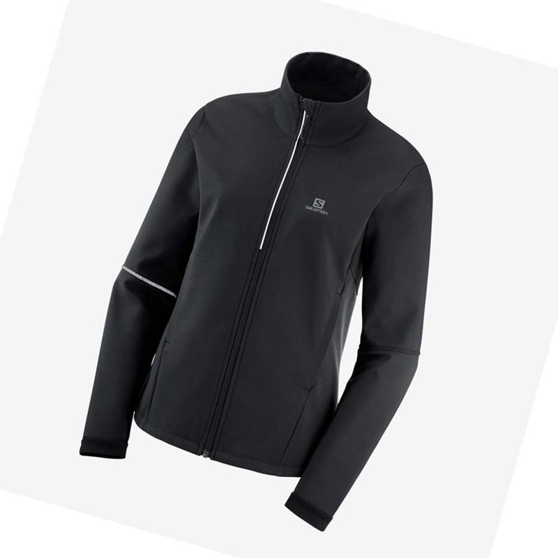 Vestes Salomon AGILE SOFTSHELL Femme Noir | NAQBHOS-75