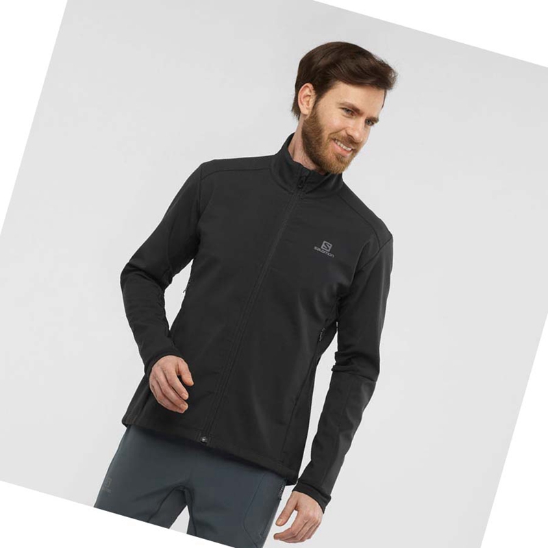 Vestes Salomon AGILE SOFTSHELL Homme Noir | FMZHQDL-65