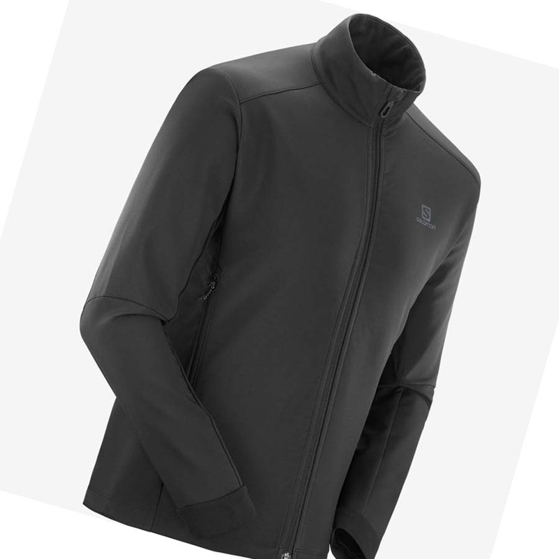 Vestes Salomon AGILE SOFTSHELL Homme Noir | FMZHQDL-65