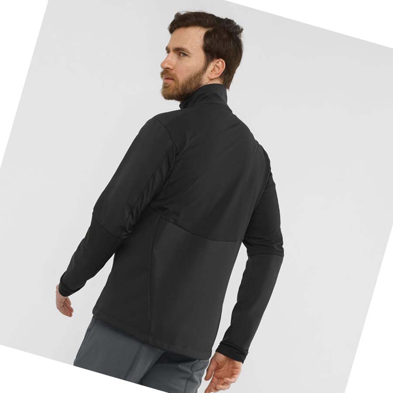 Vestes Salomon AGILE SOFTSHELL Homme Noir | FMZHQDL-65