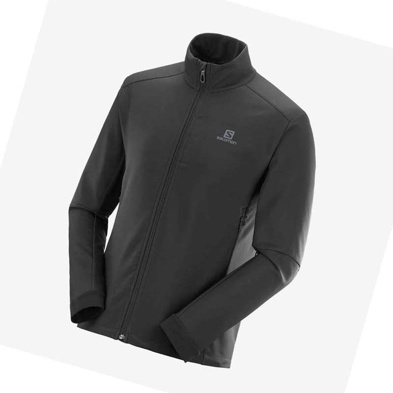 Vestes Salomon AGILE SOFTSHELL Homme Noir | FMZHQDL-65