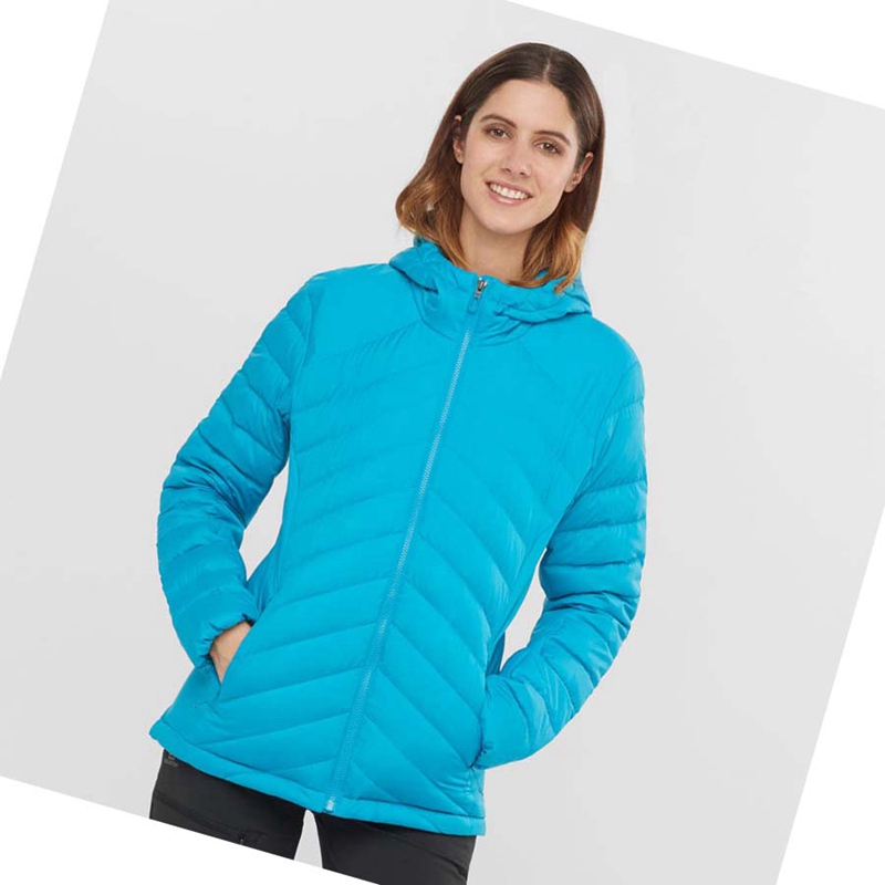 Vestes Salomon ESSENTIAL XWARM DOWN INSULATED Femme Bleu | JYLWTIO-28