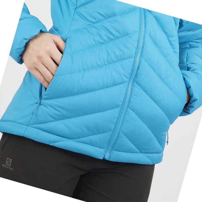 Vestes Salomon ESSENTIAL XWARM DOWN INSULATED Femme Bleu | JYLWTIO-28