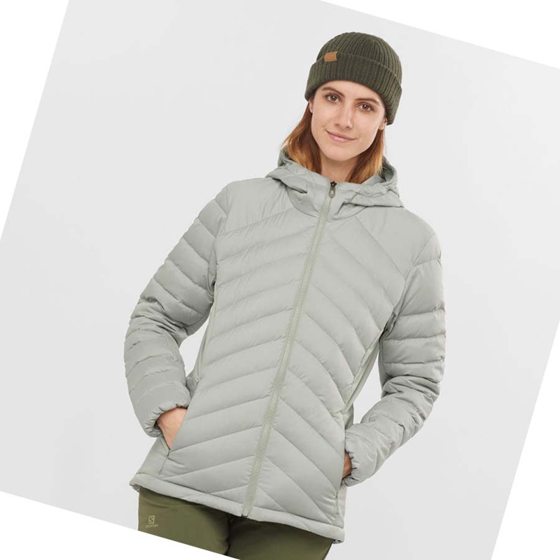 Vestes Salomon ESSENTIAL XWARM DOWN INSULATED Femme Blanche | KGSLIBO-80