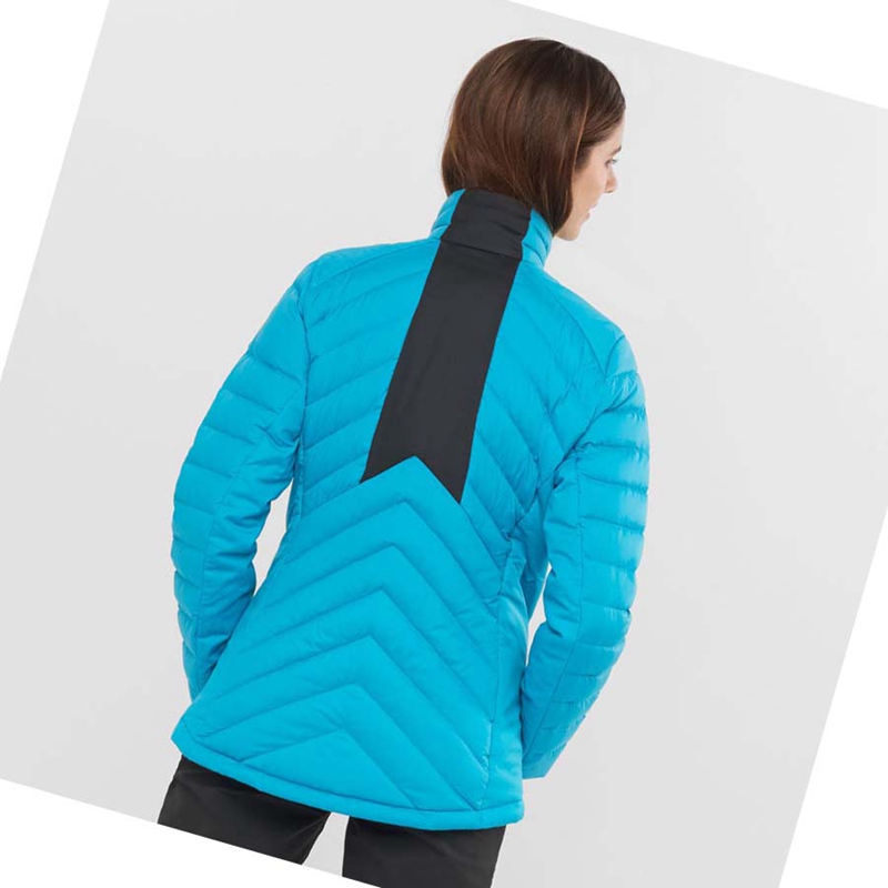 Vestes Salomon ESSENTIAL XWARM DOWN INSULATED Femme Bleu | QUPYCBR-70