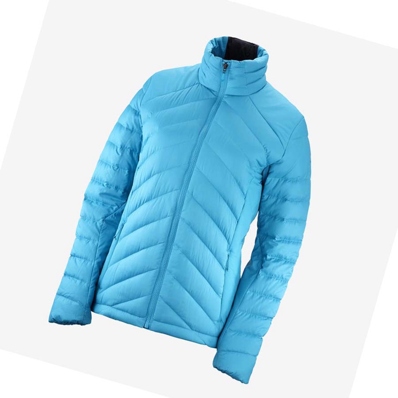 Vestes Salomon ESSENTIAL XWARM DOWN INSULATED Femme Bleu | QUPYCBR-70