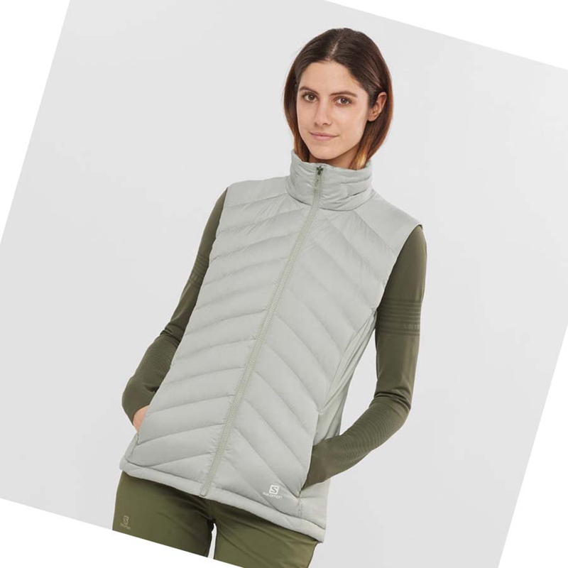 Vestes Salomon ESSENTIAL XWARM DOWN INSULATED Femme Argent | TCQWBOK-05