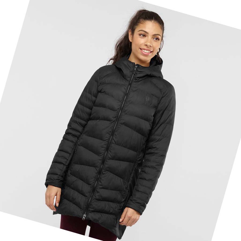 Vestes Salomon ESSENTIAL XWARM LONG INSULATED Femme Noir | YMWXRGK-18