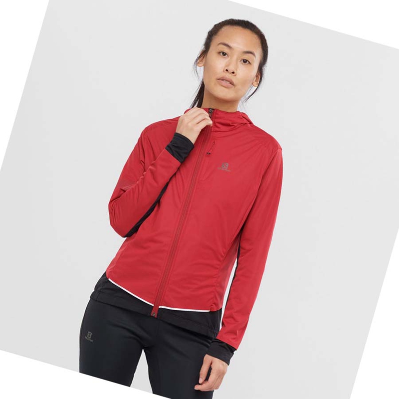 Vestes Salomon LIGHT SHELL Femme Rouge | OAPXQKJ-02