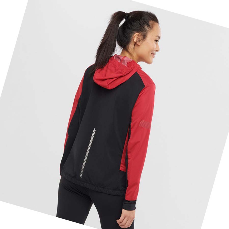 Vestes Salomon LIGHT SHELL Femme Rouge | OAPXQKJ-02