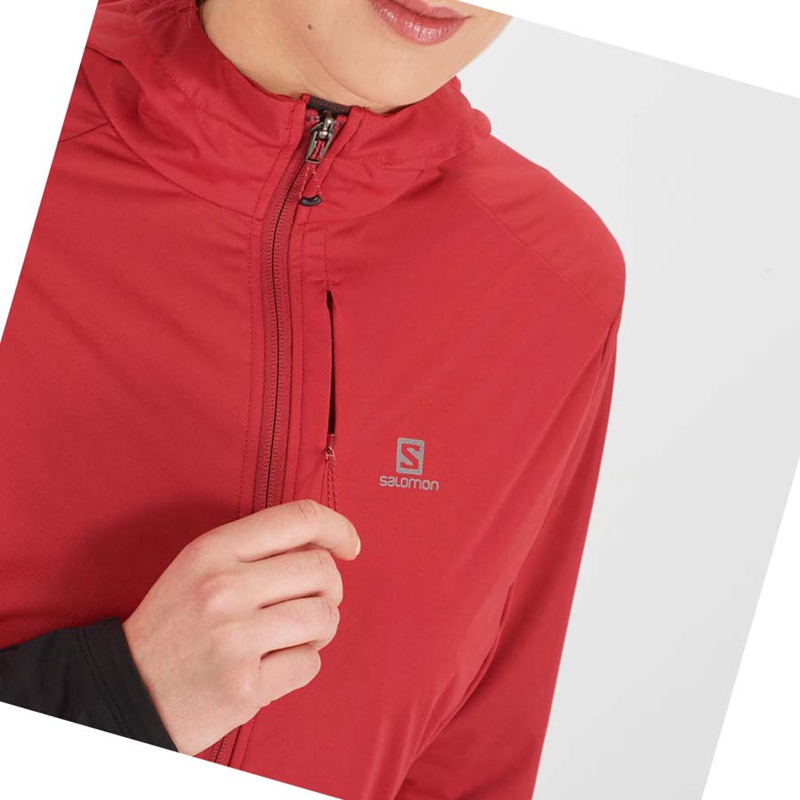 Vestes Salomon LIGHT SHELL Femme Rouge | OAPXQKJ-02