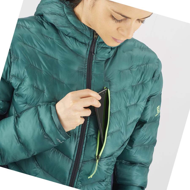 Vestes Salomon OUTPEAK PRIMALOFT INSULATED Femme Vert | ONKDXIJ-57