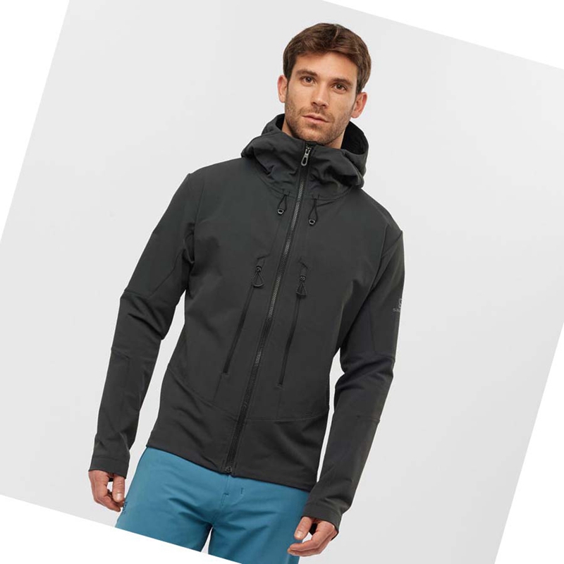 Vestes Salomon OUTPEAK SOFTSHELL Homme Noir | QUIBZWK-96