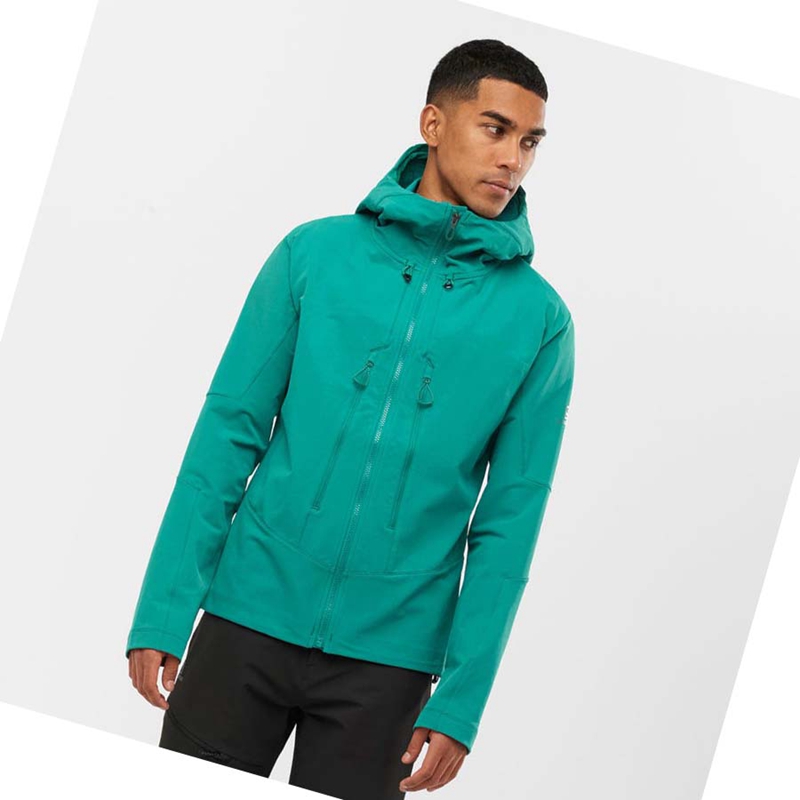 Vestes Salomon OUTPEAK SOFTSHELL Homme Vert | VXDRSHZ-04