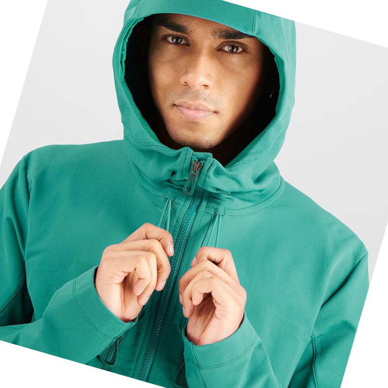 Vestes Salomon OUTPEAK SOFTSHELL Homme Vert | VXDRSHZ-04