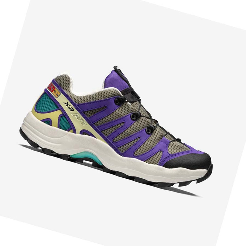 Baskets Salomon XA PRO 1 Femme Violette Grise | HPQJFWG-02