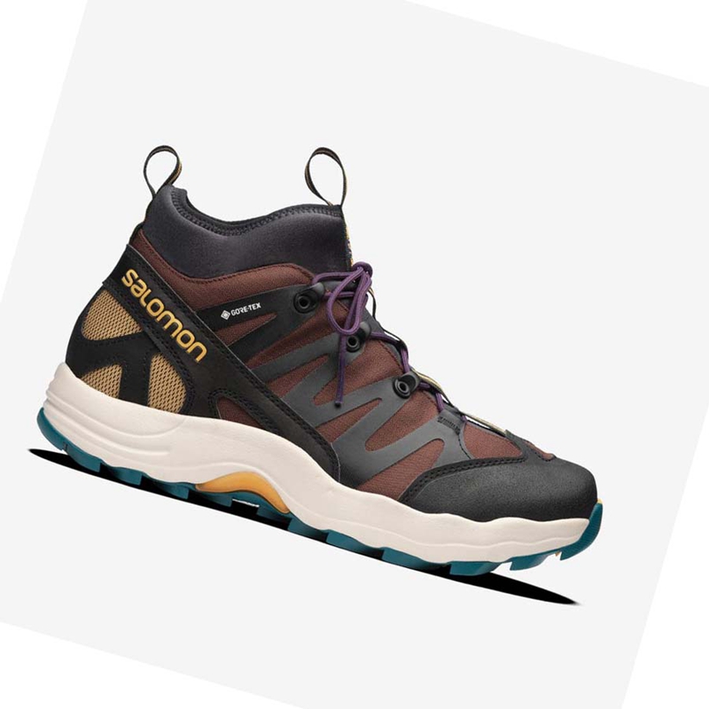 Baskets Salomon XA PRO 1 MID GORE-TEX Homme Chocolat Noir | CLXQWEI-62