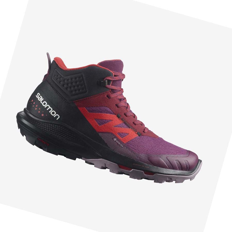 Chaussures Randonnée Salomon WoOUTPULSE MID GORE-TEX Femme Violette | BNRKOWC-78