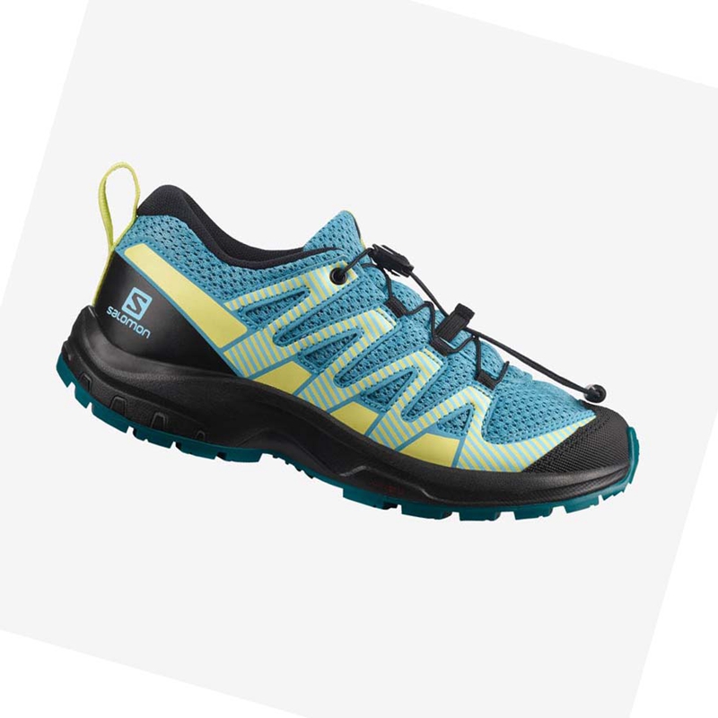 Chaussures Trail Running Salomon XA PRO V8 Enfant Bleu | REWAUKZ-50