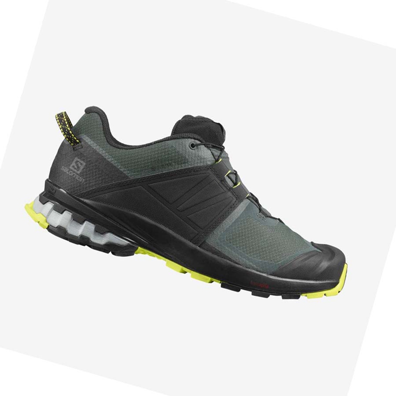 Chaussures Trail Running Salomon XA WILD GORE-TEX Homme Noir Vert Olive | AYFXINW-65