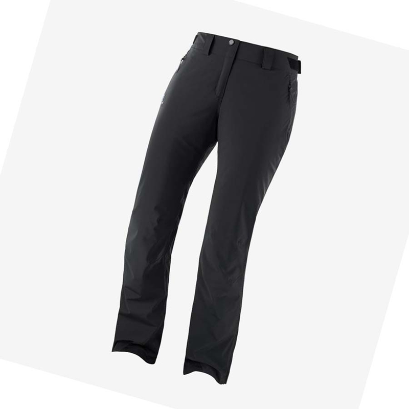 Pantalons De Ski Salomon THE BRILLIANT Femme Noir | BVPTFOL-84