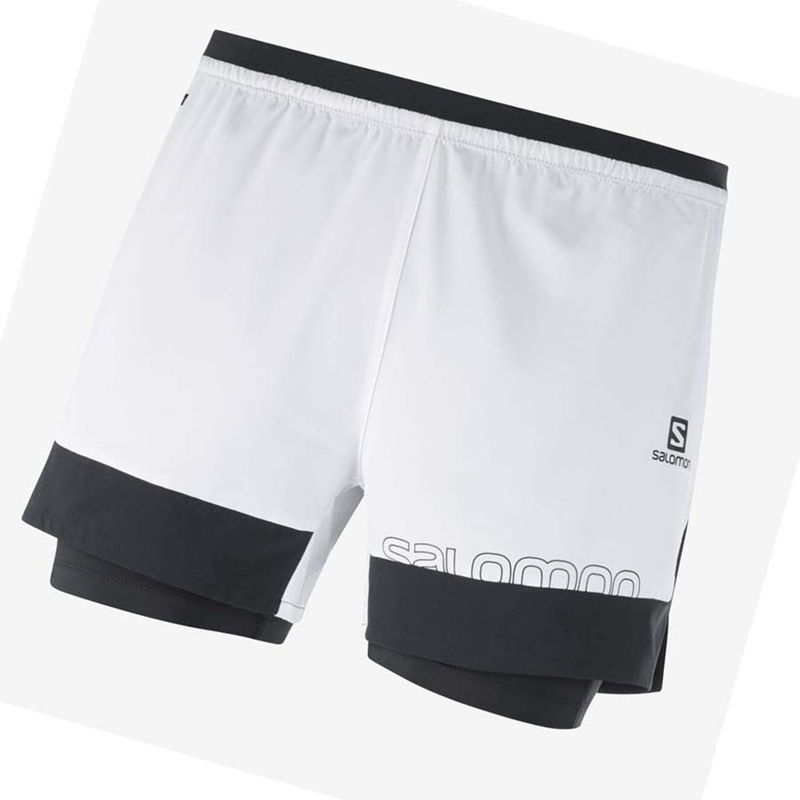 Shorts Salomon CROSS 2IN1 Homme Blanche | OZVCHRS-19