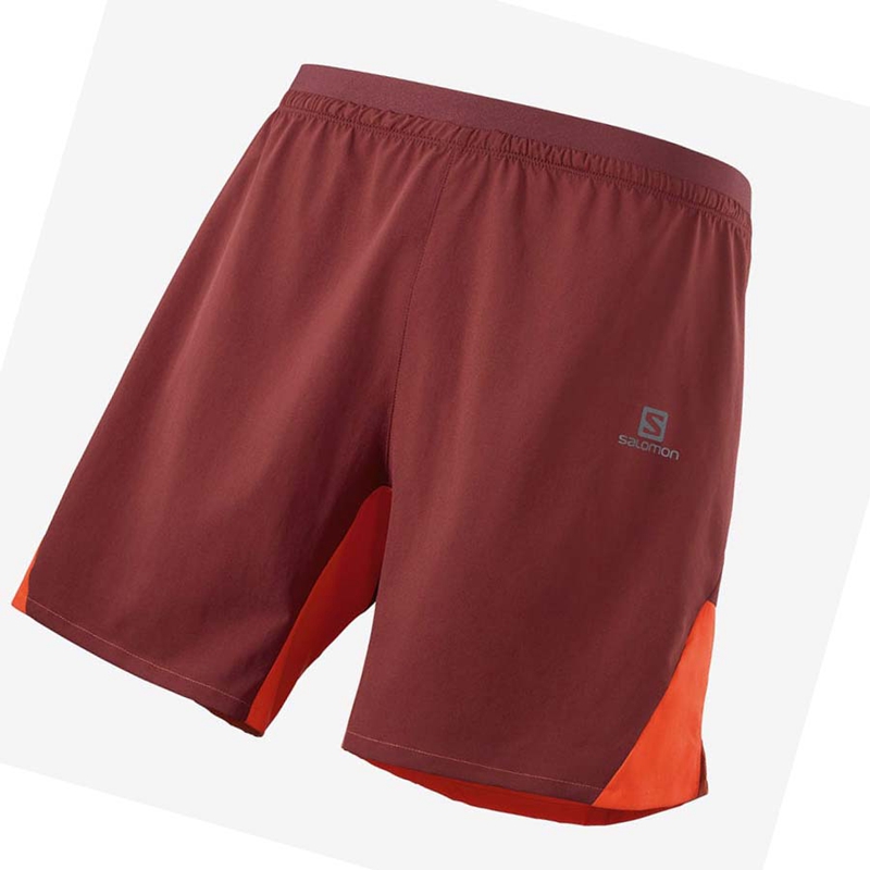 Shorts Salomon CROSS 7'' NO LINER Homme Rouge | BPXDMNA-18