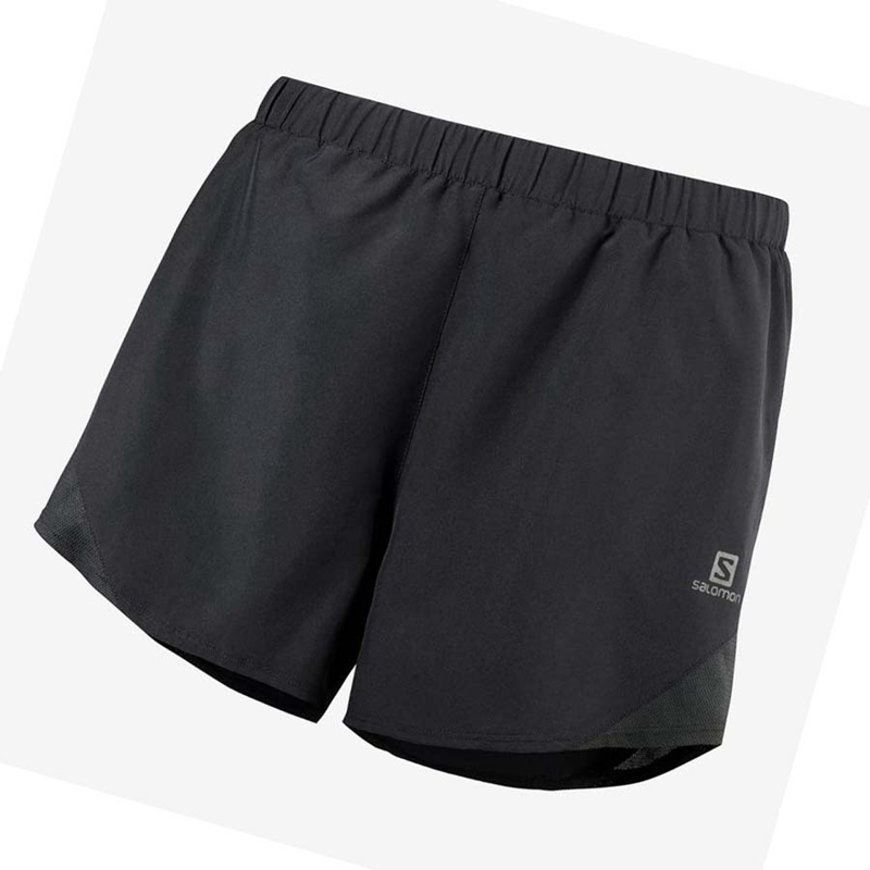 Shorts Salomon CROSS REBEL 4'' Femme Noir | PUKQMVO-37