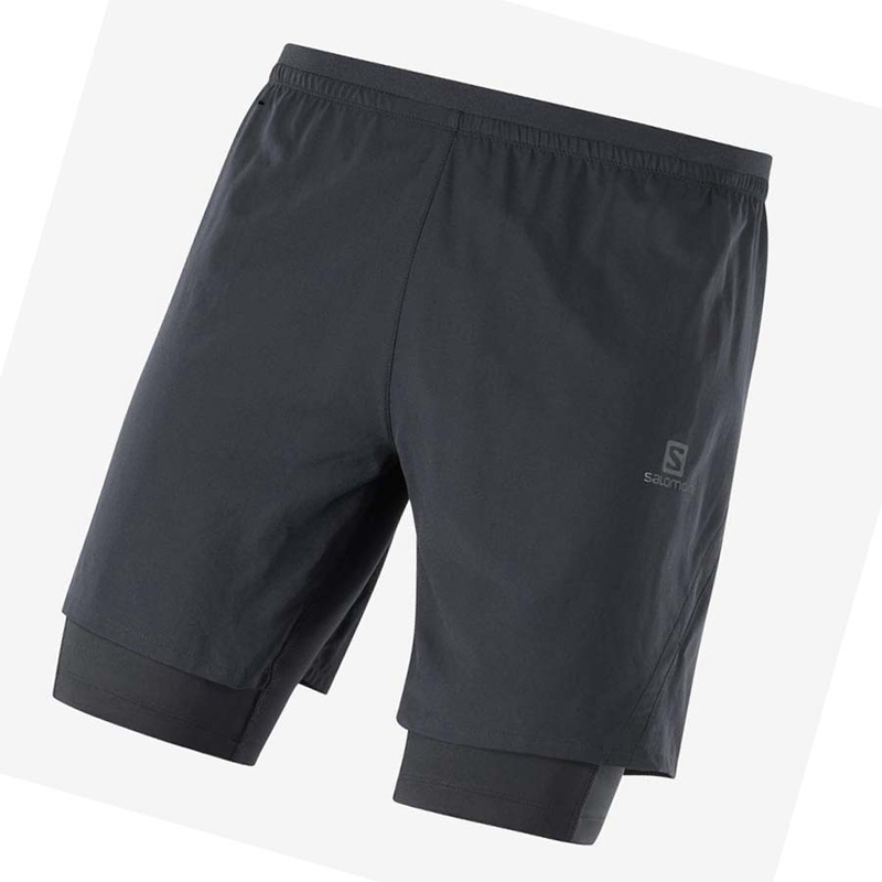 Shorts Salomon CROSS TWINN Homme Noir | IFHGAQL-20