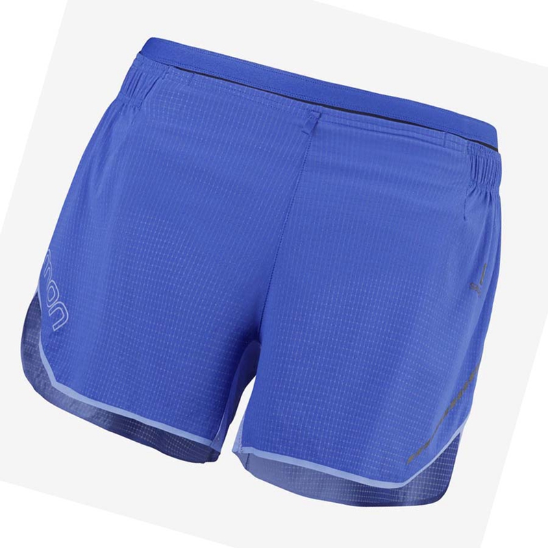 Shorts Salomon SENSE AERO 3'' Femme Bleu | XIAJSGT-81