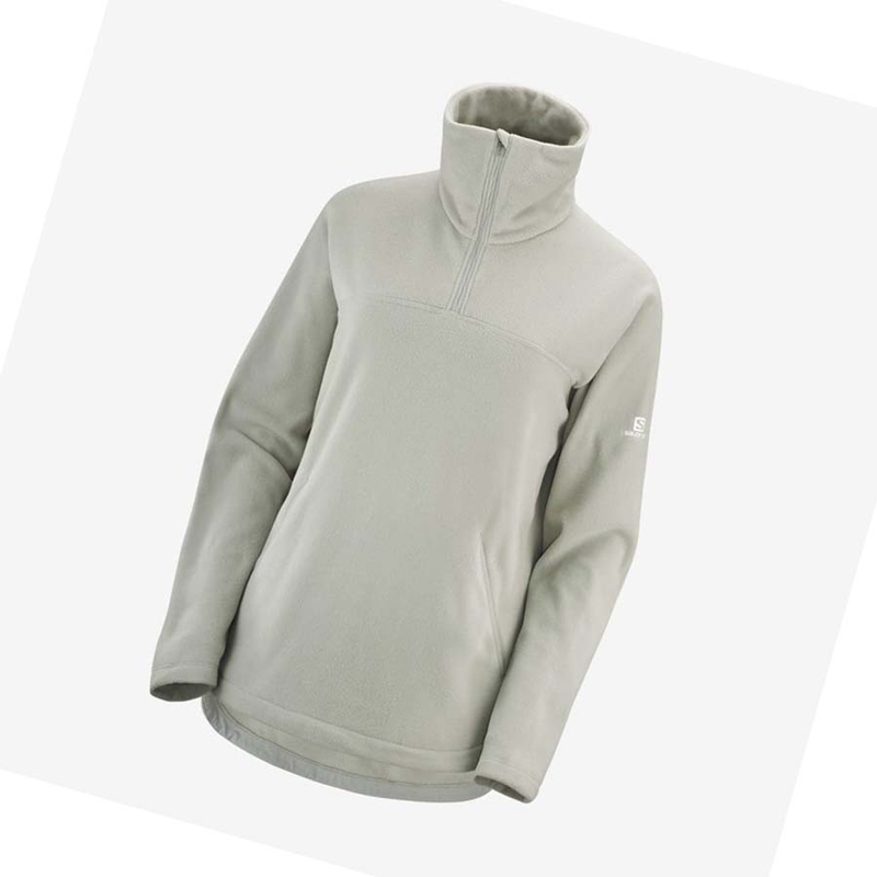 Sweat À Capuche Salomon ESSENTIAL COSY FLEECE Femme Blanche | LKBGIOP-34