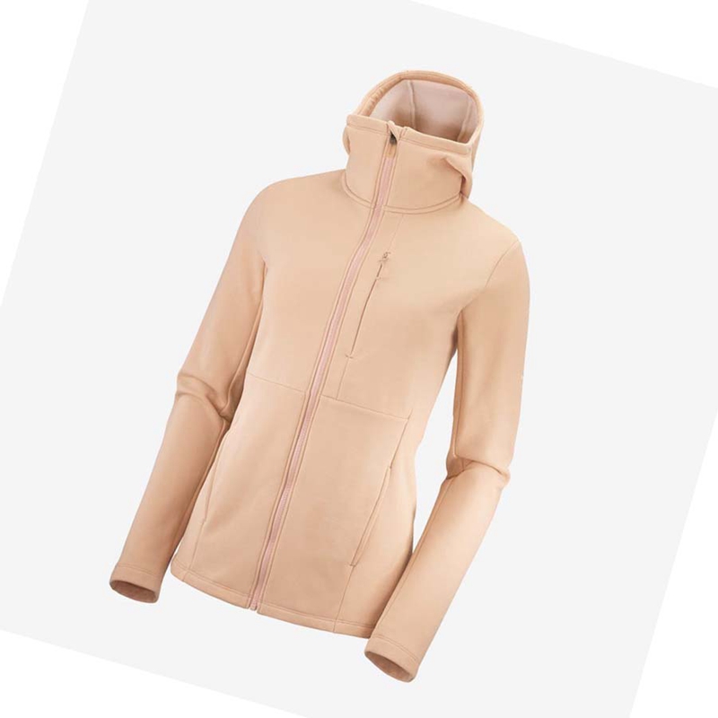 Sweat À Capuche Salomon ESSENTIAL XWARM Femme Rose | MSONIEW-43