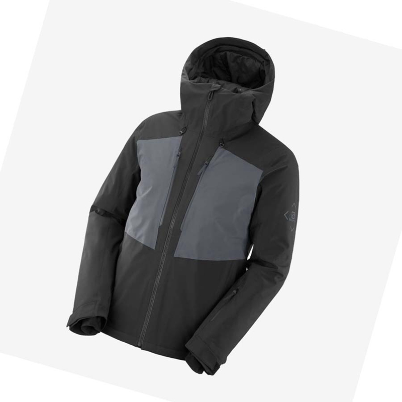 Vestes De Ski Salomon HIGHLAND Ski Homme Noir | LSWEBOX-42