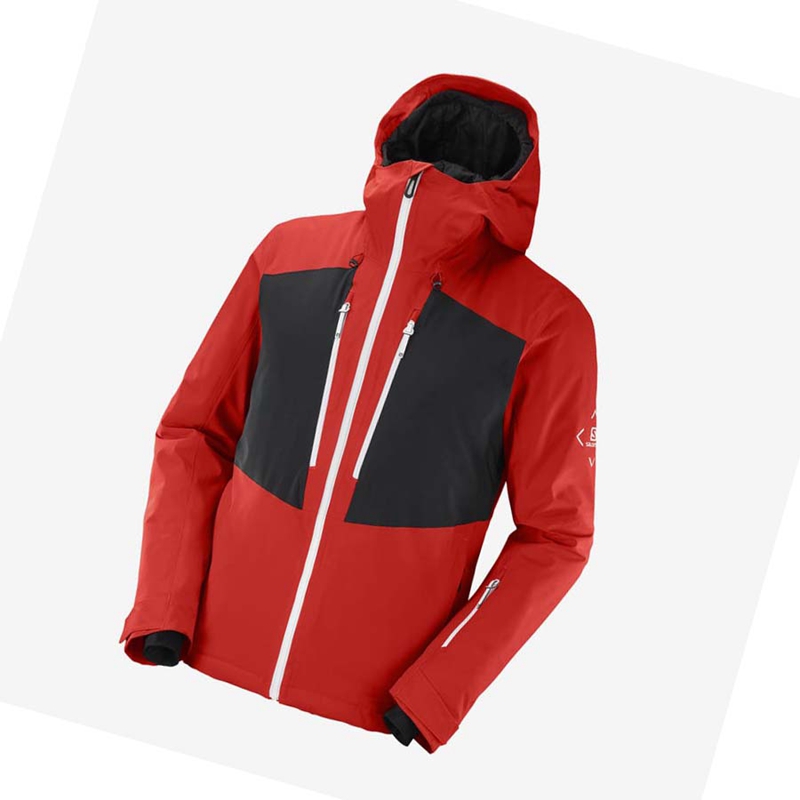 Vestes De Ski Salomon HIGHLAND Ski Homme Rouge | SXJQYMZ-61