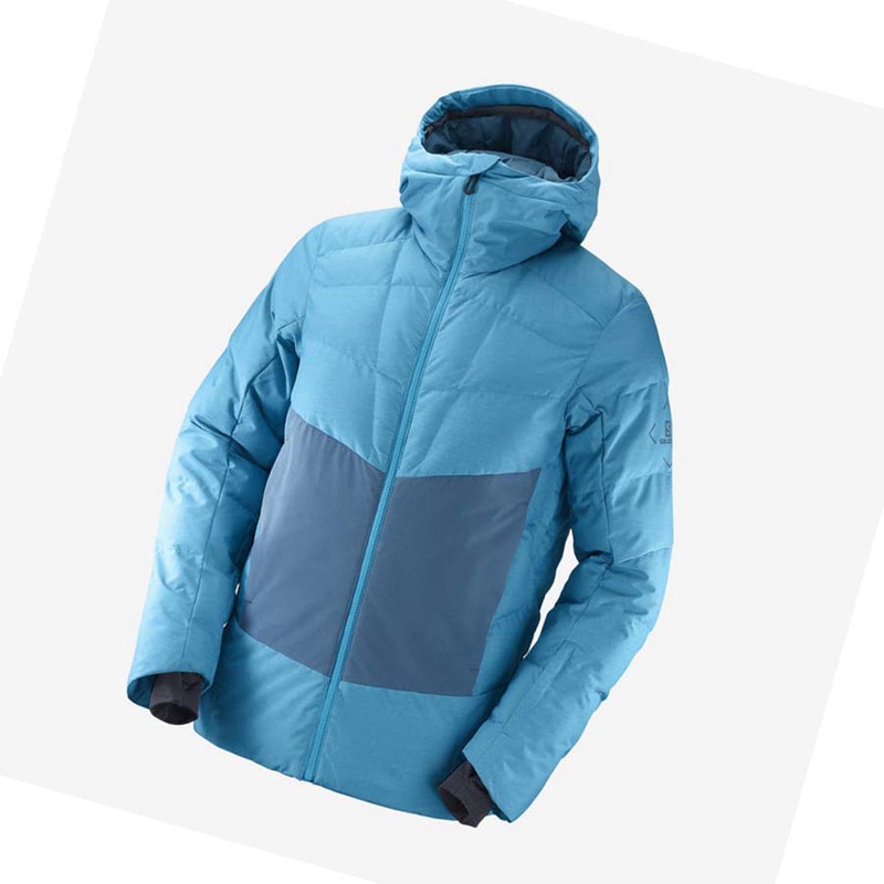 Vestes De Ski Salomon SNOWSHELTER Homme Bleu | DXGAJHY-14