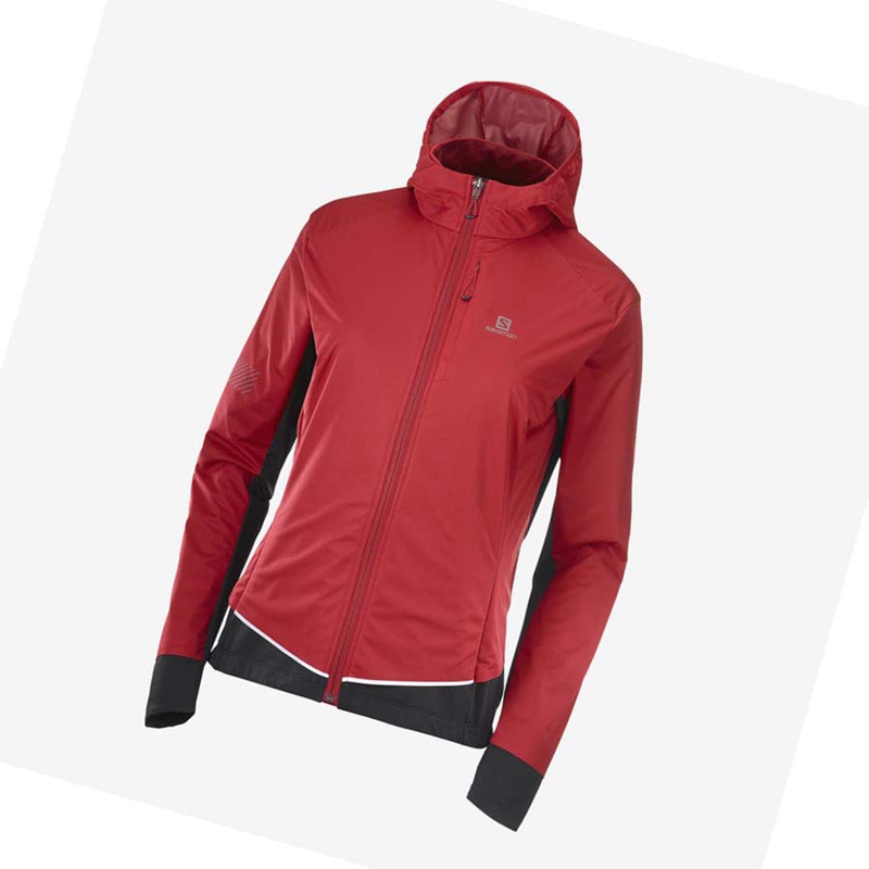 Vestes Salomon LIGHT SHELL Femme Rouge | OAPXQKJ-02